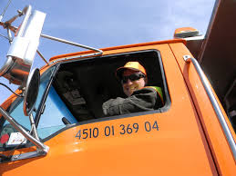 construction worker driving